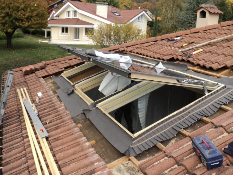 Pose verriere 3velux 1